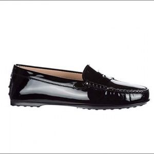 Tod's Women's Leather Loafers Moccasins Black S-35